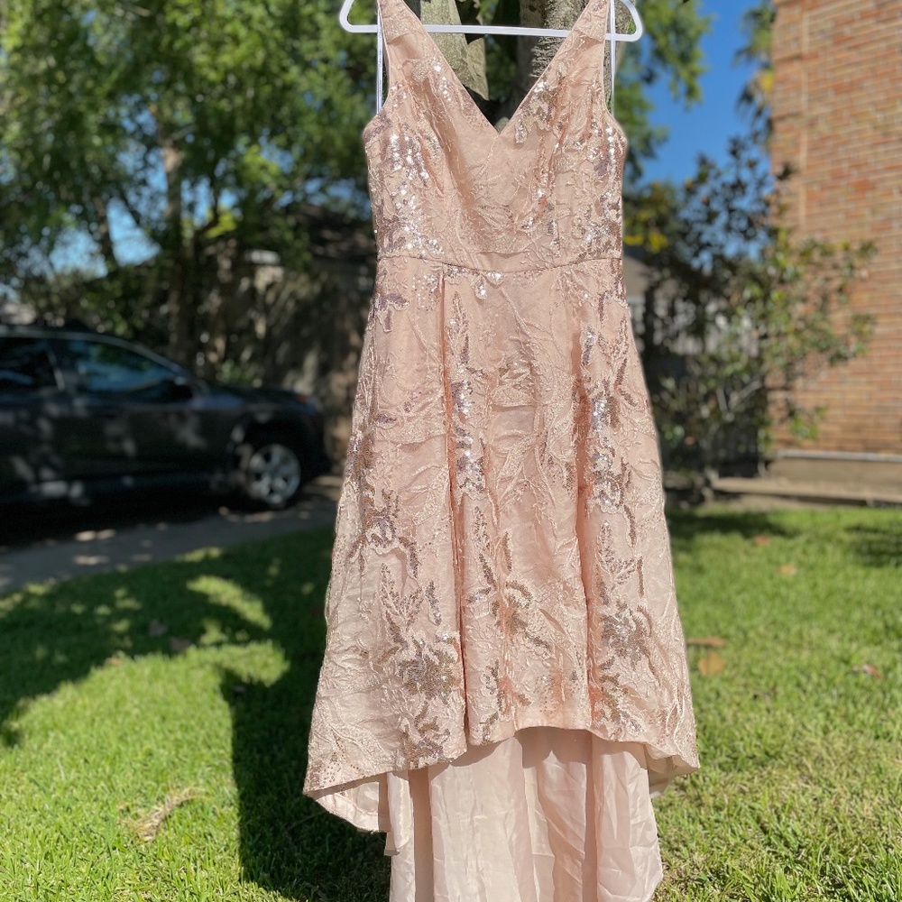 Stunning Calvin Klein Rose Gold Sequence Gown